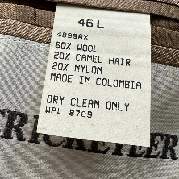 CRICKETEER Vintage Wool Camel Hair Houndstooth Plaid Blazer Sport Coat 46L - Picture 11 of 16